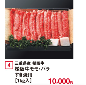 三重県産 松阪牛 松阪牛モモ・バラ すき焼用［1kg入］10,000円