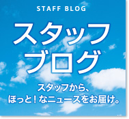 スタッフから、ほっと！なニュースをお届け。　スタッフブログ